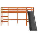 vidaXL barna tömör fenyőfa gyerek-galériaágy matrac nélkül 90 x 190 cm