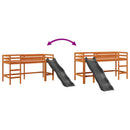 vidaXL barna tömör fenyőfa gyerek-galériaágy matrac nélkül 90 x 190 cm