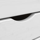 vidaXL MOSS mézbarna tömör fenyőfa görgős szekrény íróasztallal