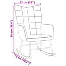 vidaXL világoszöld bársony hintaszék