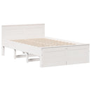vidaXL fehér tömör fenyőfa fejtámlás ágykeret matrac nélkül 120x200 cm