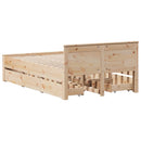 vidaXL tömör fenyőfa fejtámlás ágykeret matrac nélkül 120 x 190 cm