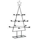 vidaXL fekete fém karácsonyfa dekorációhoz 105 cm