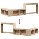 vidaXL tömör fenyőfa éjjeliszekrény íróasztallal 232 x 112 x 75 cm