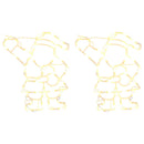 vidaXL 2 db meleg fehér karácsonyi fények mikulás sziluett 35 LED