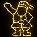 vidaXL 2 db meleg fehér karácsonyi fények mikulás sziluett 35 LED