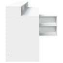 vidaXL fehér szerelt fa íróasztal LED-világítással 200 x 104 x 91 cm