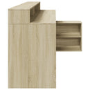 vidaXL sonoma tölgy színű szerelt fa íróasztal LED-ekkel 200x104x91 cm