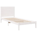 vidaXL fehér tömör fa extra hosszú ágykeret matrac nélkül 90 x 210 cm