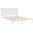 vidaXL fehér tömör fa extra hosszú ágykeret matrac nélkül 140 x 210 cm