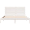vidaXL fehér tömör fa extra hosszú ágykeret matrac nélkül 140 x 210 cm