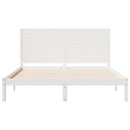 vidaXL fehér tömör fa extra hosszú ágykeret matrac nélkül 160 x 210 cm