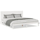 vidaXL fehér tömör fa extra hosszú ágykeret matrac nélkül 180 x 210 cm