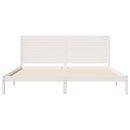 vidaXL fehér tömör fa extra hosszú ágykeret matrac nélkül 180 x 210 cm