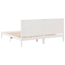 vidaXL fehér tömör fa extra hosszú ágykeret matrac nélkül 180 x 210 cm