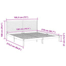 vidaXL fehér tömör fa extra hosszú ágykeret matrac nélkül 180 x 210 cm