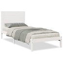 vidaXL fehér tömör fa extra hosszú ágykeret matrac nélkül 90 x 220 cm
