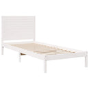 vidaXL fehér tömör fa extra hosszú ágykeret matrac nélkül 90 x 220 cm