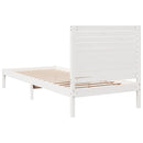 vidaXL fehér tömör fa extra hosszú ágykeret matrac nélkül 90 x 220 cm
