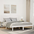 vidaXL fehér tömör fa extra hosszú ágykeret matrac nélkül 140 x 220 cm