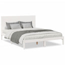 vidaXL fehér tömör fa extra hosszú ágykeret matrac nélkül 160 x 220 cm
