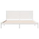 vidaXL fehér tömör fa extra hosszú ágykeret matrac nélkül 180 x 220 cm