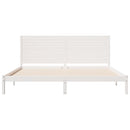 vidaXL fehér tömör fa extra hosszú ágykeret matrac nélkül 200 x 220 cm