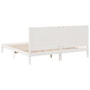 vidaXL fehér tömör fa extra hosszú ágykeret matrac nélkül 200 x 220 cm