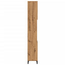 vidaXL kézműves tölgy színű szerelt fa fürdőszobaszekrény 30x30x190 cm