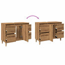 vidaXL kézműves tölgy színű szerelt fa mosdószekrény 80 x 33 x 60 cm