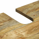 vidaXL Mosdószekrény Barna és fekete 62 x 33 x 58 cm Tömör mangófa