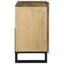 vidaXL Mosdószekrény Barna és fekete 62 x 33 x 58 cm Tömör mangófa