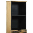 vidaXL Fürdőszekrény polcokkal Barna 38 x 33 x 160 cm Tömör mangófa