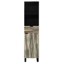 vidaXL Fürdőszoba Székény polcokkal Barna és fekete 38 x 33 x 160 cm