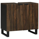vidaXL Mosdószekrény Barna és fekete 62 x 33 x 58 cm Tömör mangófa