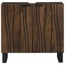 vidaXL Mosdószekrény Barna és fekete 62 x 33 x 58 cm Tömör mangófa