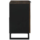 vidaXL Mosdószekrény Barna és fekete 62 x 33 x 58 cm Tömör mangófa
