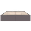 vidaXL Ottomán ágykeret matrac nélkül szürke 120x200 cm műbőr