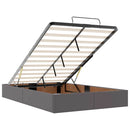 vidaXL Ottomán ágykeret matrac nélkül szürke 120x200 cm műbőr