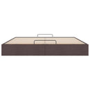 vidaXL Ottomán sötétbarna szövet ágykeret matrac nélkül 160 x 200 cm