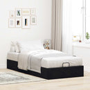 vidaXL Ottomán ágykeret matrac nélkül Fekete 90x190 cm Velvet