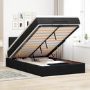 vidaXL fekete bársony ottomán ágy matraccal & LED-ek 120x190cm