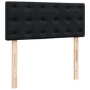 vidaXL fekete bársony ottomán ágy matraccal & LED-ek 120x190cm