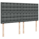vidaXL Ottomán ágykeret matracokkal Sötét szürke 200x200cm szövet
