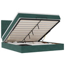 vidaXL Ottomán ágykeret matracokkal sötétzöld 160x200cm bársony