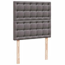 vidaXL Ottomán ágykeret matraccal Szürke 90x200cm műbőrrel