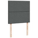 vidaXL sötétszürke szövet ottomán ágy matraccal & LED-ek 80x200cm