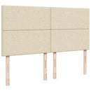 vidaXL Oszmán ágykeret matraccal krém 160x200cm szövet