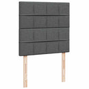 vidaXL sötétszürke szövet ottomán ágy matraccal & LED-ek 80x200cm