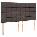 vidaXL Ottomán ágykeret matracokkal Sötétbarna 200x200cm szövet